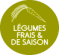 légende restauration : légumes frais de saison